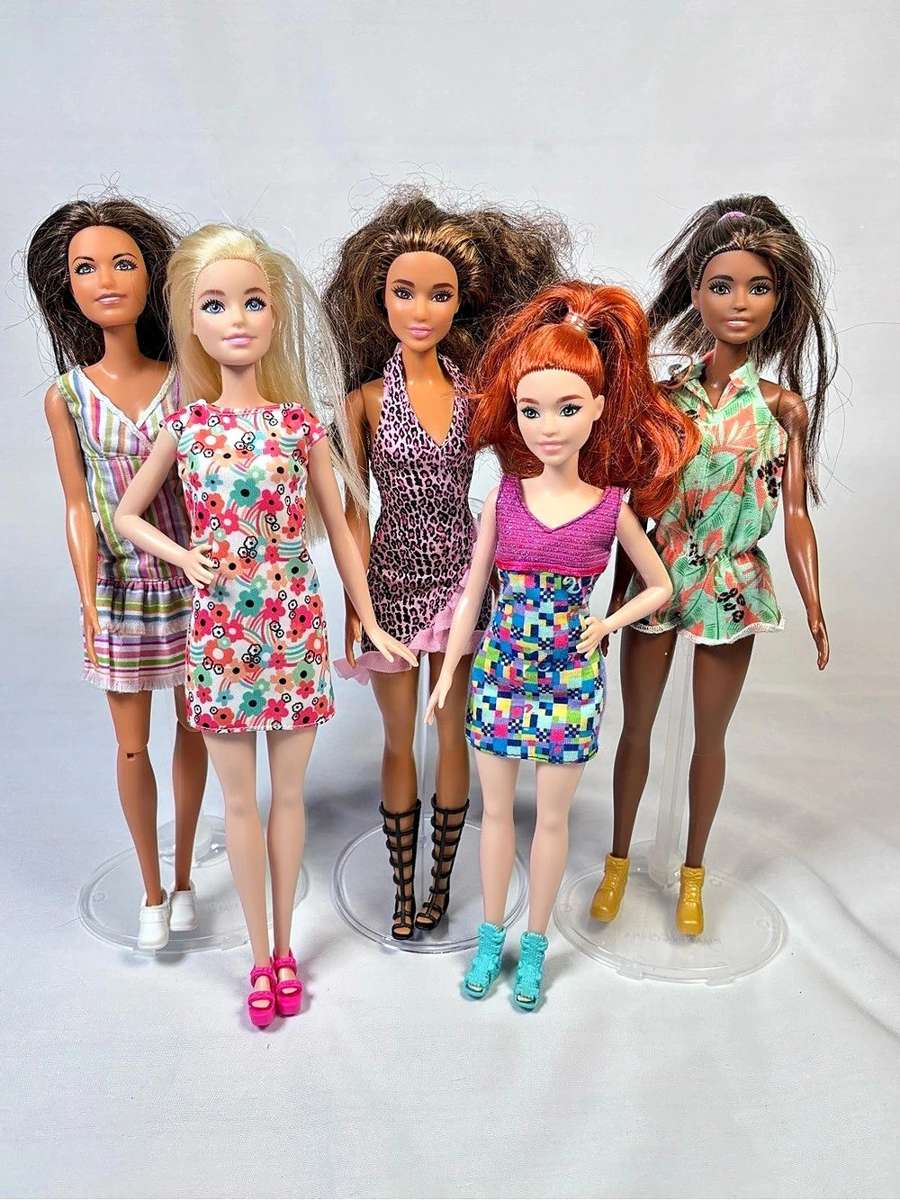 Mattel Set of 5 Fashion Dolls Multicolor